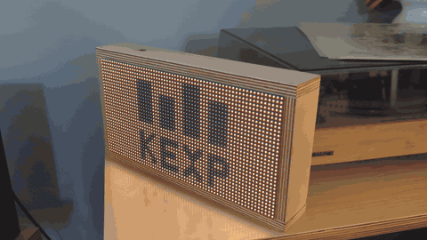 KEXP display showing logo